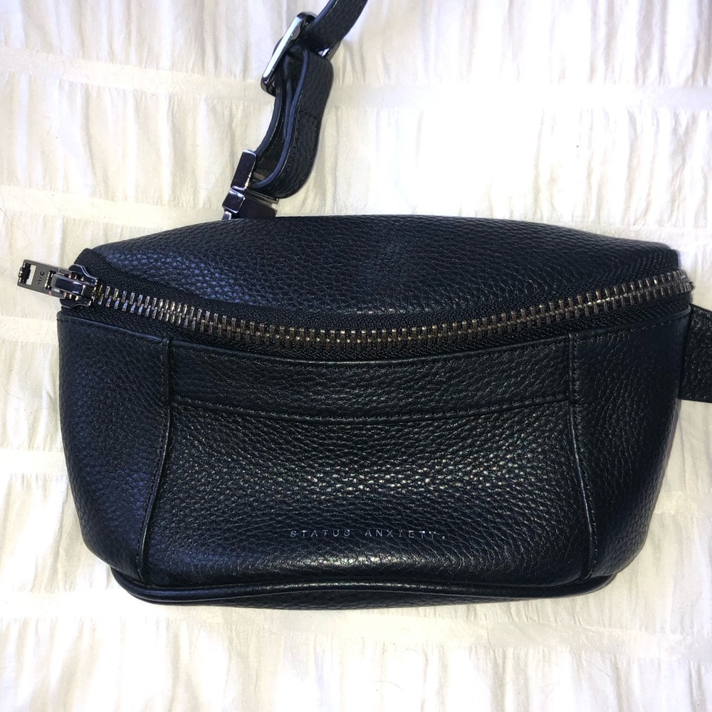 SOLD - Status Anxiety - vegan leather belt bag
